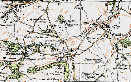 Old map of Edmondsley in 1925