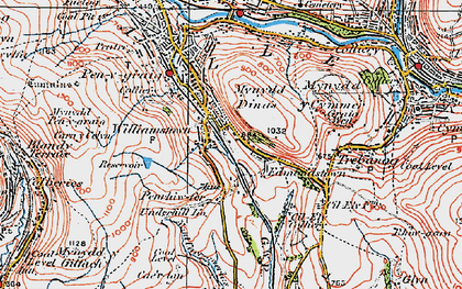 Old map of Edmondstown in 1922