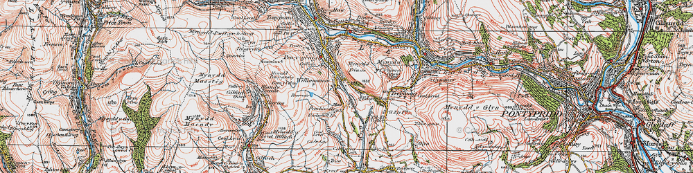 Old map of Edmondstown in 1922