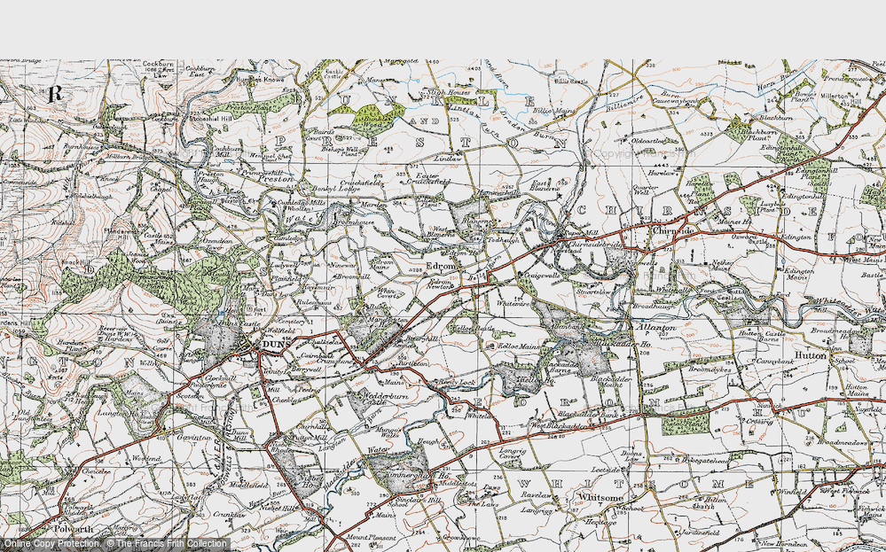Old Map of Edrom, 1926 in 1926