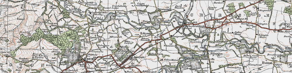 Old map of Edrom in 1926