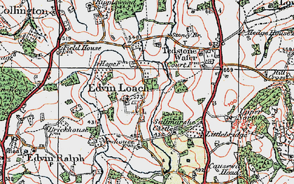 Old map of Edvin Loach in 1920