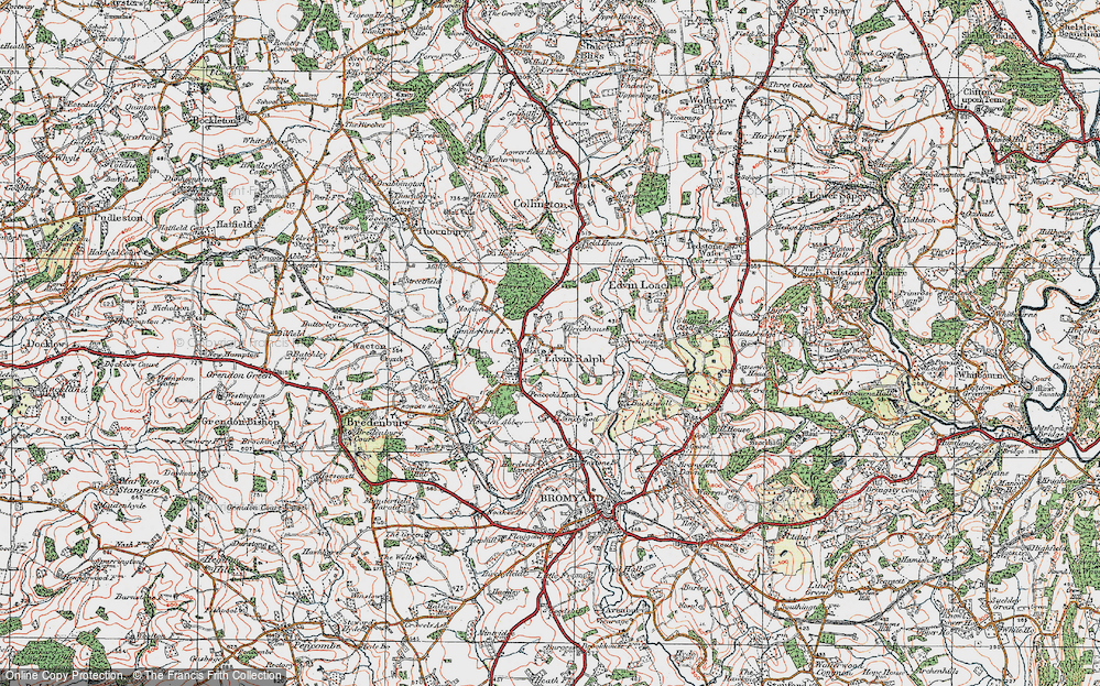 Old Map of Edwyn Ralph, 1920 in 1920