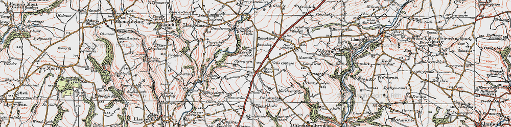 Old map of Efailwen in 1922