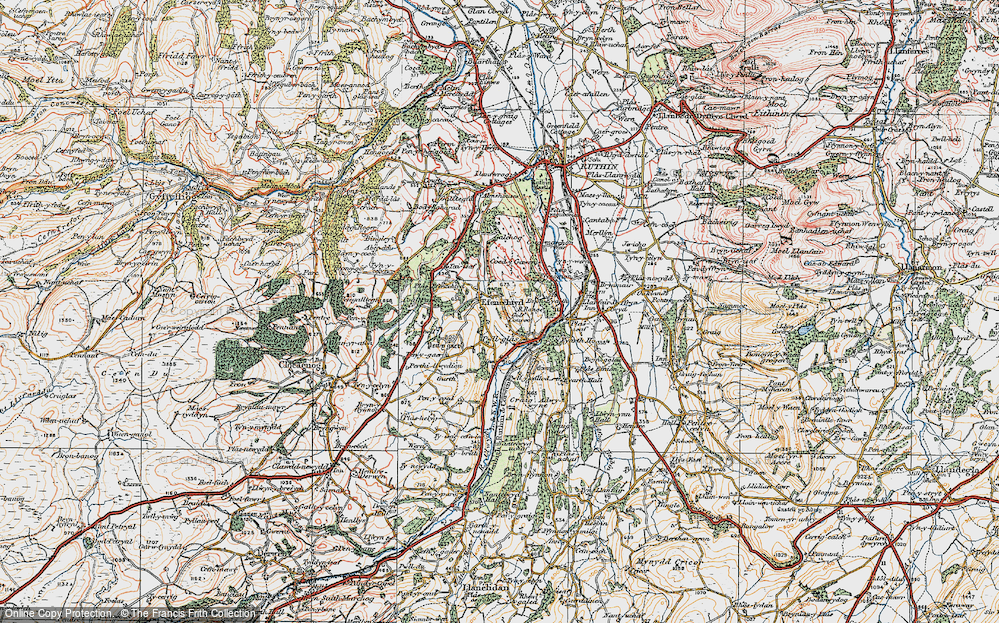 Old Map of Efenechtyd, 1924 in 1924