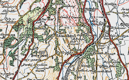 Old map of Efenechtyd in 1924