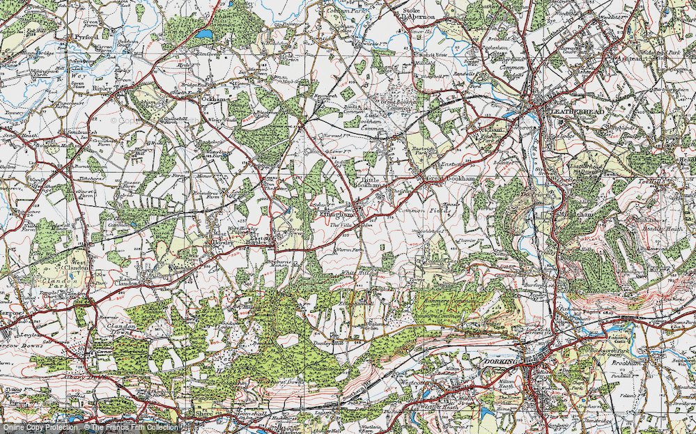 Old Map of Historic Map covering White Hill in 1920