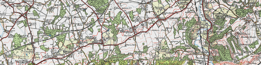 Old map of Effingham in 1920