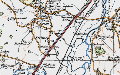 Old map of Borough Holme in 1921