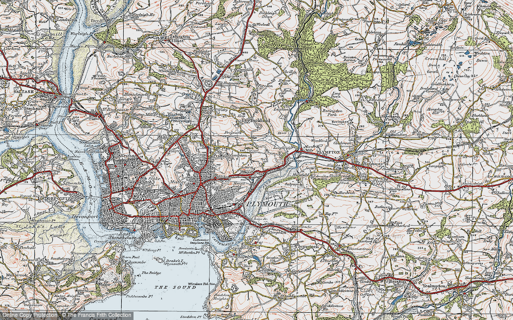 Old Map of Efford, 1919 in 1919