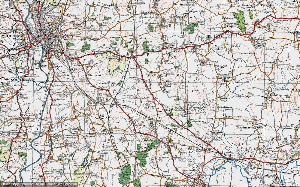 Old Map of Egdon, 1919 in 1919