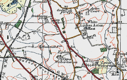 Old map of Egdon in 1919