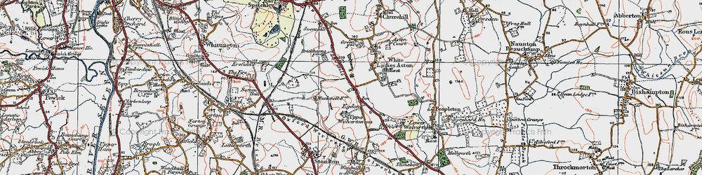 Old map of Egdon in 1919