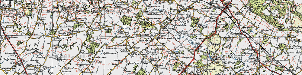 Old map of Egerton in 1921