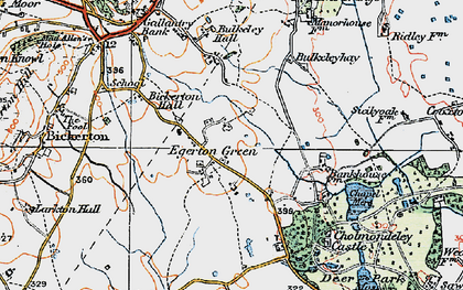 Old map of Egerton Green in 1921