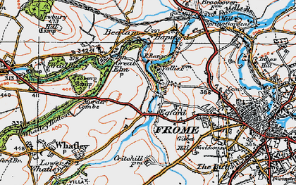 Old map of Egford in 1919
