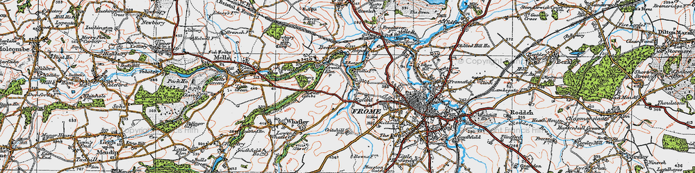 Old map of Egford in 1919