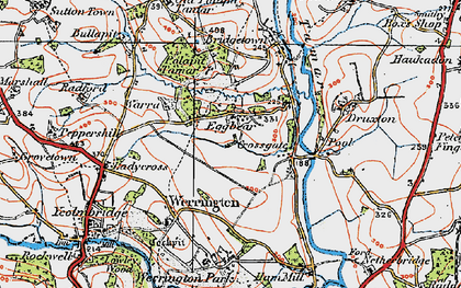Old map of Eggbeare in 1919