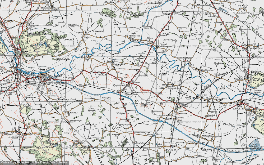 Old Map of Eggborough, 1924 in 1924