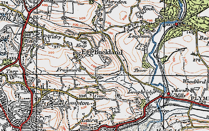 Old map of Eggbuckland in 1919