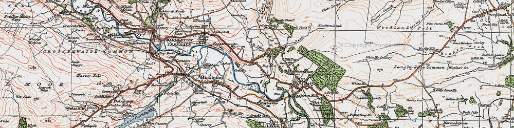 Old map of Egglesburn in 1925