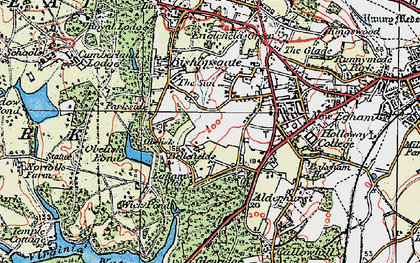 Old map of Egham Wick in 1920