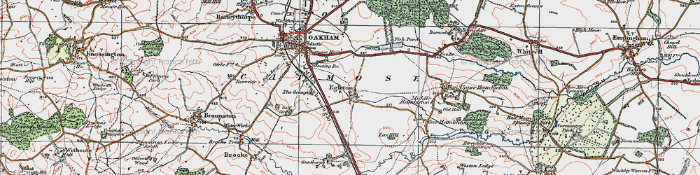 Old map of Lax-Hill in 1921