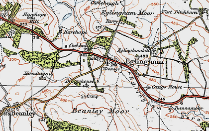Old map of Eglingham in 1926
