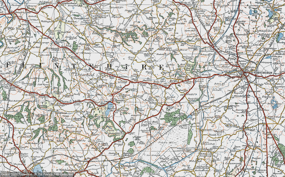 Old Map of Eglwys Cross, 1921 in 1921