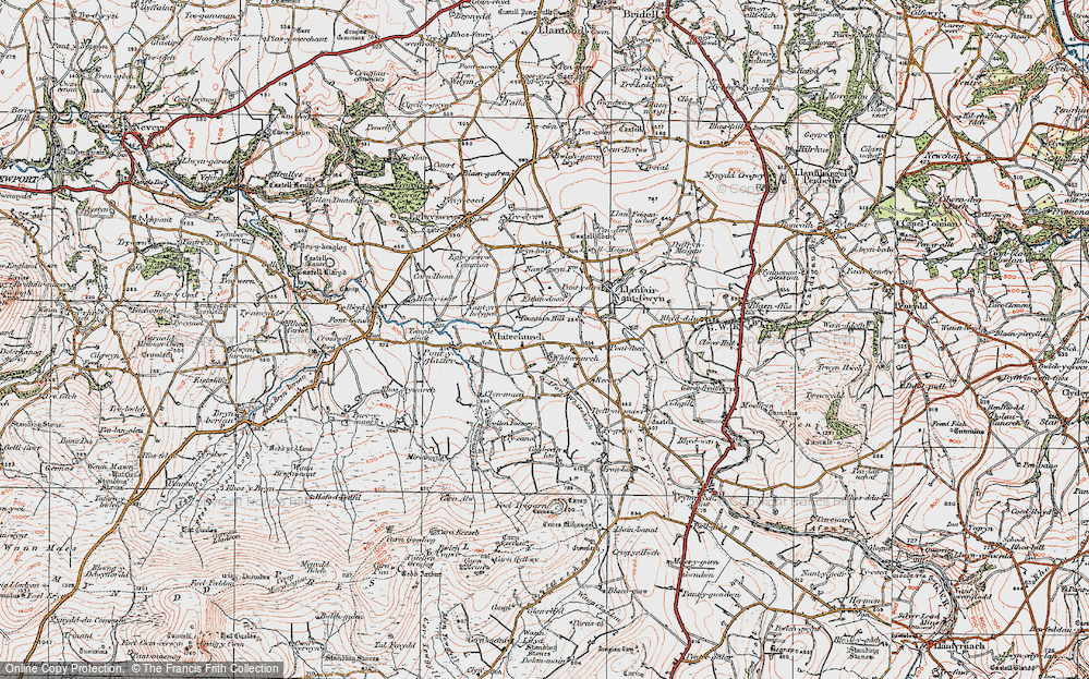 Old Map of Eglwyswen, 1923 in 1923