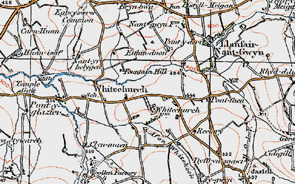 Old map of Eglwyswen in 1923