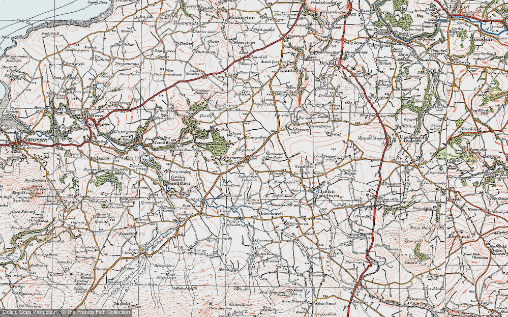Old Map of Historic Map covering Blaengafren in 1923