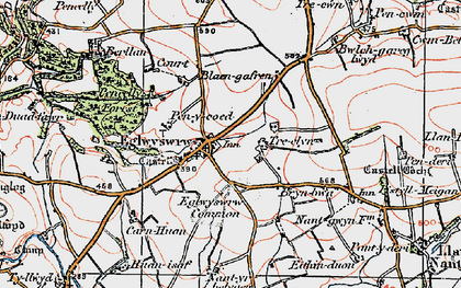 Old map of Eglwyswrw in 1923