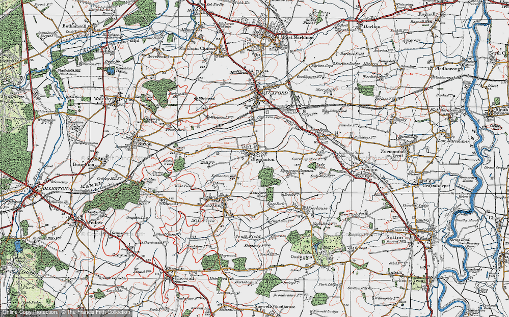 Old Map of Egmanton, 1923 in 1923