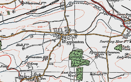 Old map of Egmanton in 1923