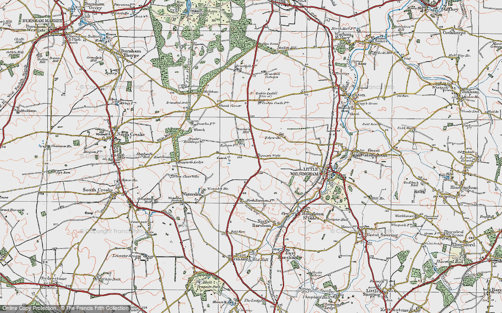Old Map of Egmere, 1921 in 1921