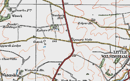 Old map of Egmere in 1921
