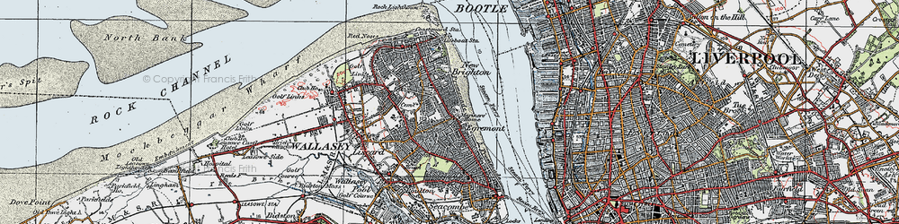 Old map of Egremont in 1923