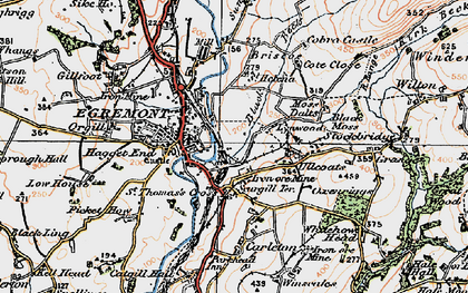 Old map of Moss Dalts in 1925