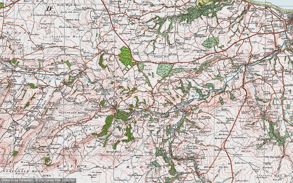 Old Map of Egton, 1925 in 1925