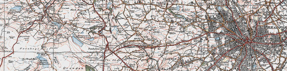 Old map of Bell Dean in 1925
