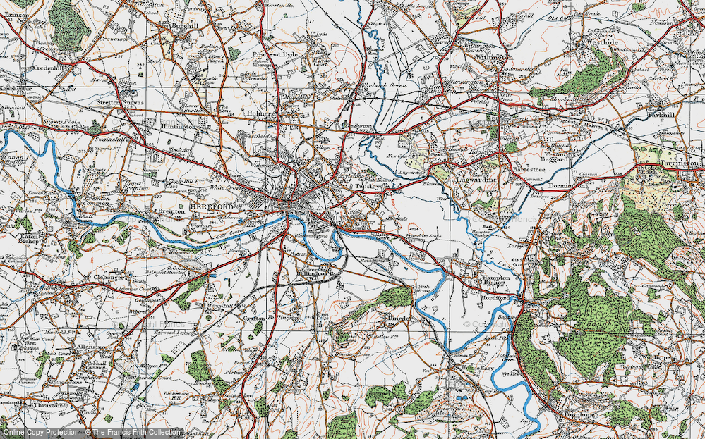 Old Map of Eign Hill, 1920 in 1920
