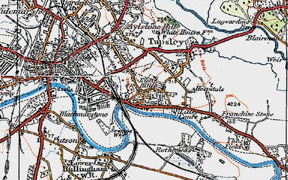 Old map of Eign Hill in 1920