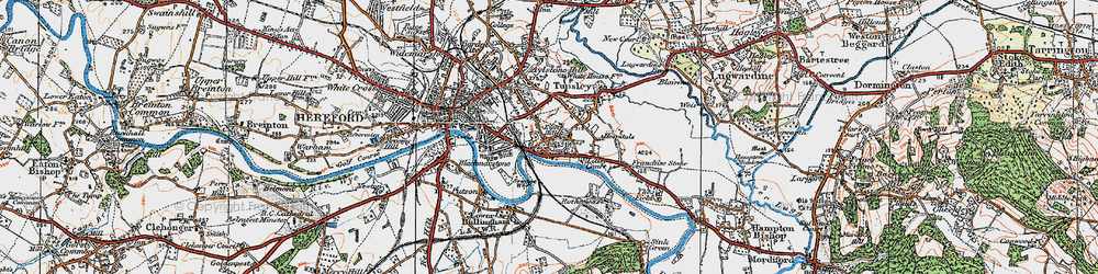 Old map of Eign Hill in 1920