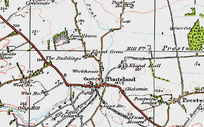 Old map of Eland Green in 1925
