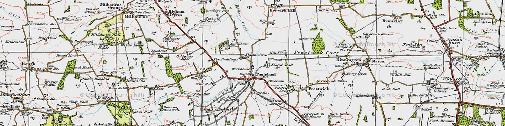 Old map of Eland Green in 1925