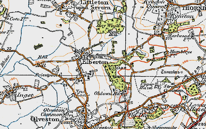 Old map of Elberton in 1919