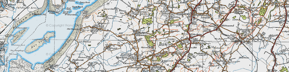 Old map of Elberton in 1919
