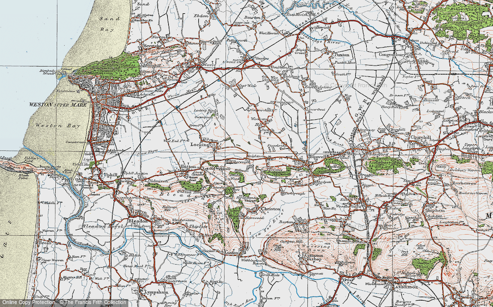 Old Map of Elborough, 1919 in 1919
