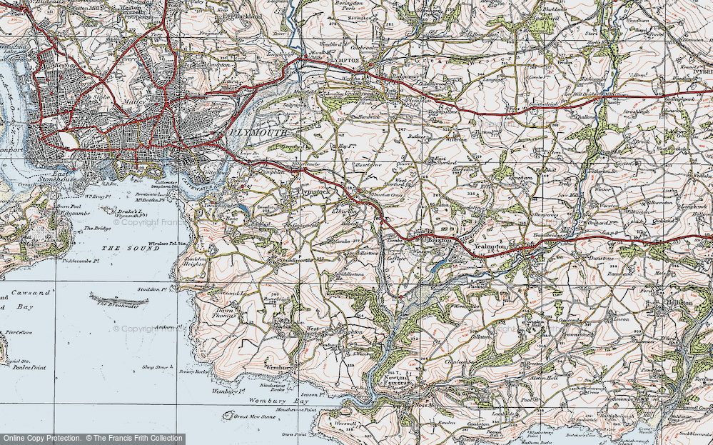 Old Map of Elburton, 1919 in 1919